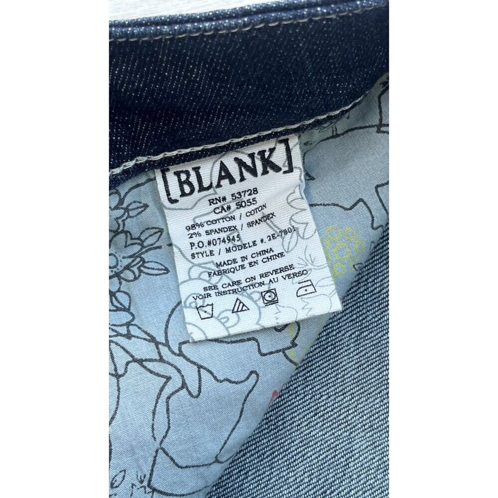 Blank NYC Women’s Blue Denim Bermuda Shorts Size 31 Cropped Mid Rise Stretch NWT - Picture 5 of 10